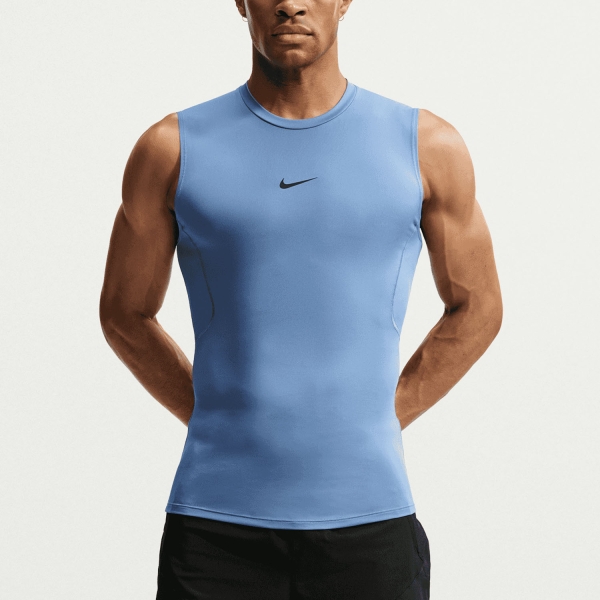 Men's Training T-Shirt Nike Pro DriFIT Logo Tank  Indigo Storm/Black FB7914459