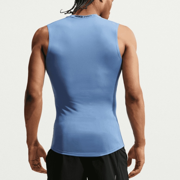 Nike Pro Dri-FIT Logo Tank - Indigo Storm/Black