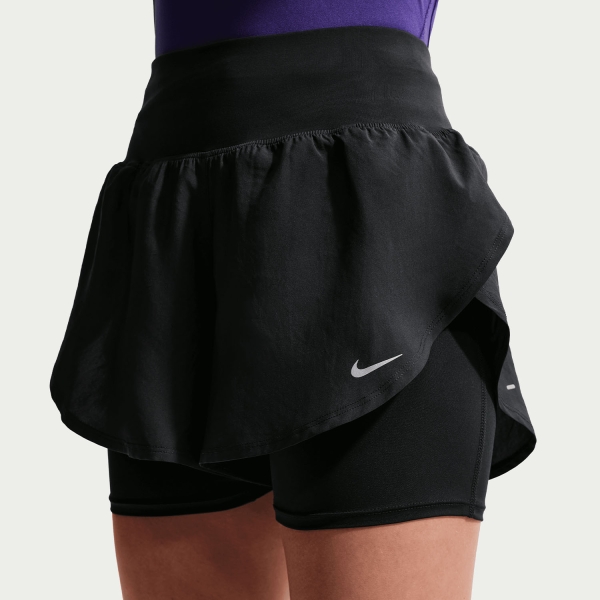 Women's Running Shorts Nike Flow Pro 2 in 1 2.5in Shorts  Black/Reflective Silver IF1497010