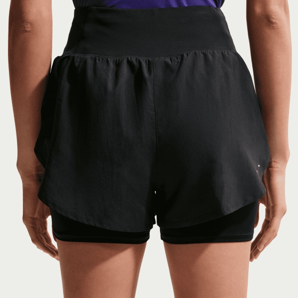 Nike Flow Pro 2 in 1 2.5in Shorts - Black/Reflective Silver