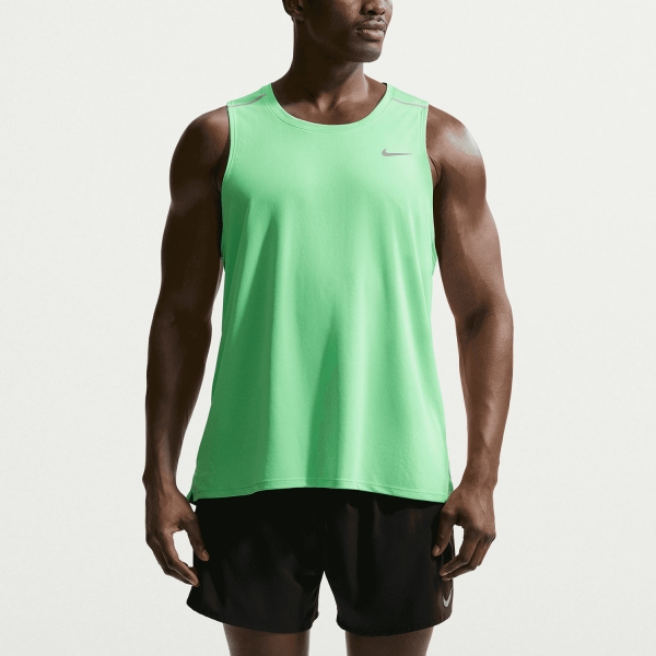 Men's Running Tank Nike DriFIT Miler Tank  Illusion Green/Reflective Silver IF2018336
