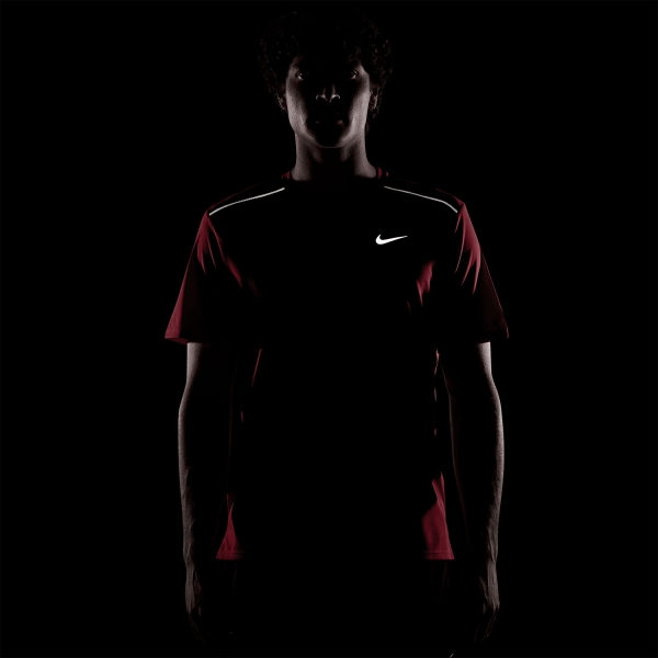 Nike Dri-FIT UV Miler T-Shirt - Tough Red/Mystic Dates/Heather/Reflective Silver