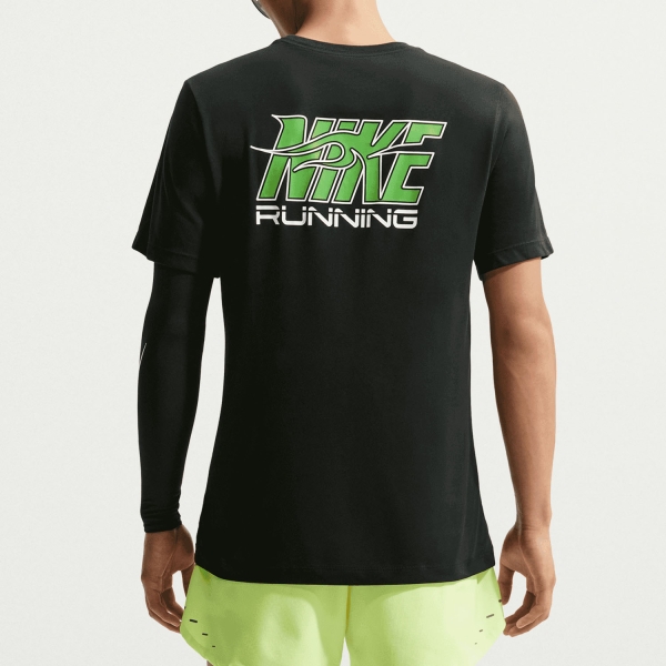 Nike Dri-FIT Printed T-Shirt - Black/Mean Green/White