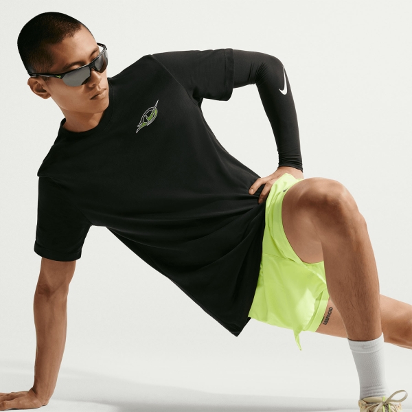 Nike Dri-FIT Printed T-Shirt - Black/Mean Green/White