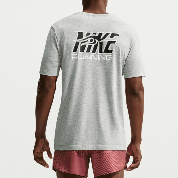 Nike Dri-FIT Printed T-Shirt - Dark Grey Heather/Black/White