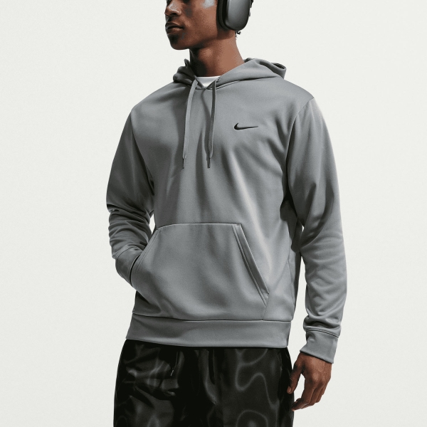 Men's Training Jacket and Hoodie Nike ThermaFIT Flex Hoodie  Smoke Grey/Black IM5446084
