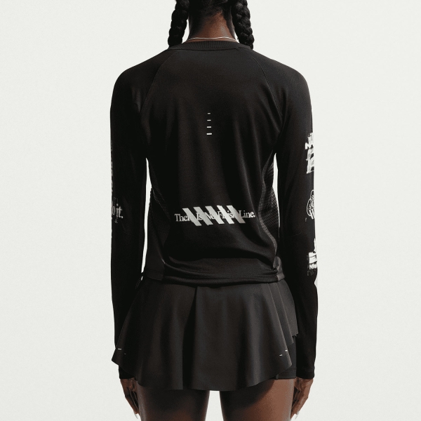 Nike Swift Graphic Shirt - Black/Iron Grey/Illusion Green/Reflective Silver