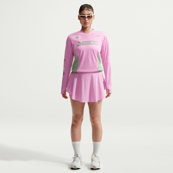 Nike Swift Graphic Shirt - Pink Rise/Illusion Green/Sail/Reflective Silver