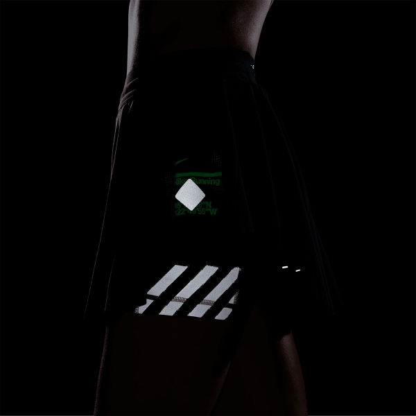 Nike Dri-FIT Swift Skirt - Black/Illusion Green/Reflective Silver