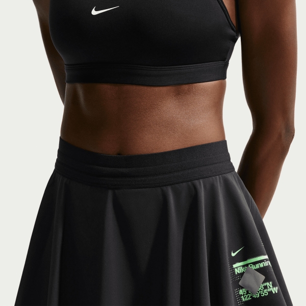 Nike Dri-FIT Swift Skirt - Black/Illusion Green/Reflective Silver