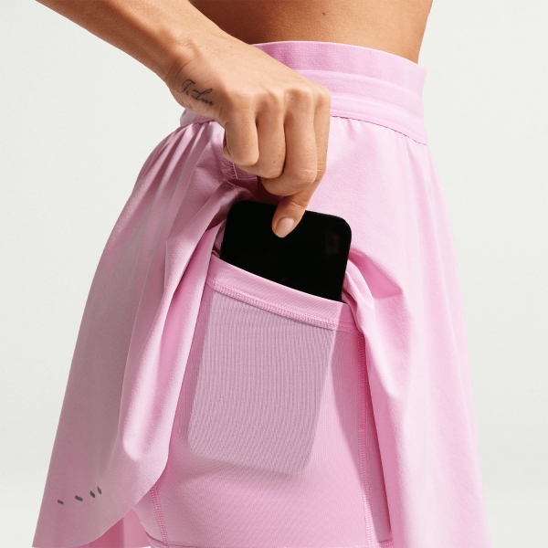Nike Dri-FIT Swift Skirt - Pink Rise/Black/Illusion Green/Reflective Silver
