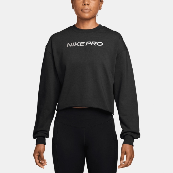 Women's Fitness & Training Shirt and Hoodie Nike DriFIT Pro Shirt  Black/White IM9956010