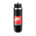 Nike Recharge Straw Pro Water Bottle - Graphic Black/Black/Light Crimson