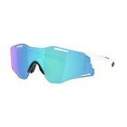 Oakley Cybr Zero Sunglasses - Polished White/Prizm Sapphire