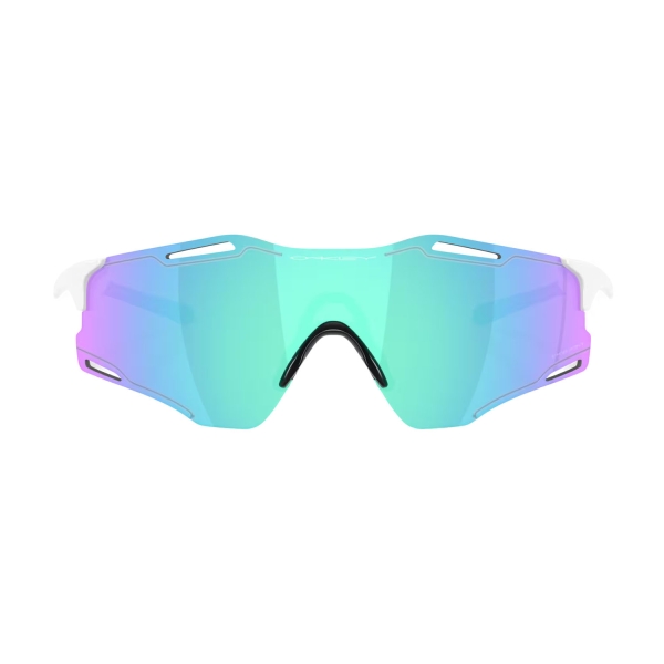 Oakley Cybr Zero Sunglasses - Polished White/Prizm Sapphire