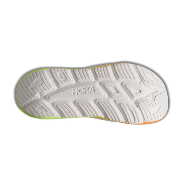 Hoka Ora Recovery Slide 3 - White/Neon Yuzu