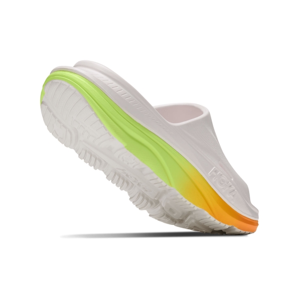 Hoka Ora Recovery Slide 3 - White/Neon Yuzu