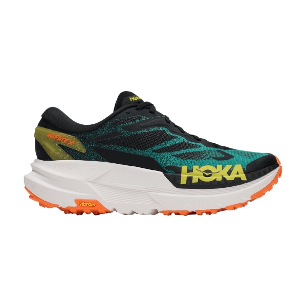 Men's Trail Running Shoes Hoka Mafate X  Black/Electric Aqua 1161990BCQ