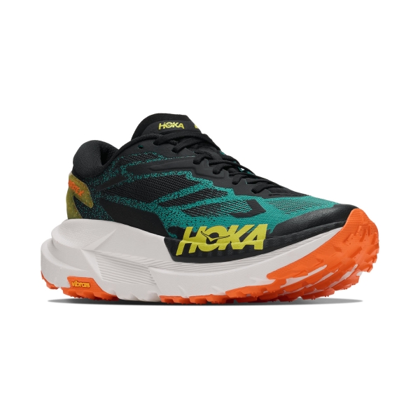 Hoka Mafate X - Black/Electric Aqua