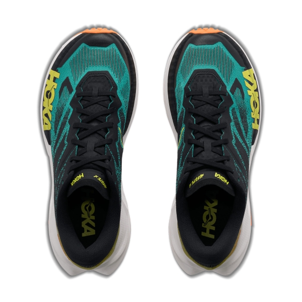 Hoka Mafate X - Black/Electric Aqua