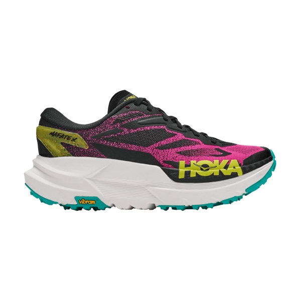 Women's Trail Running Shoes Hoka Mafate X  Black/Neon Dragonfruit 1162010BNND