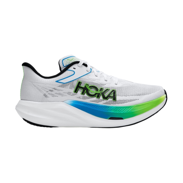 Men's Performance Running Shoes Hoka Rocket X 3  Frost/Electric Lime 1168724FLCT