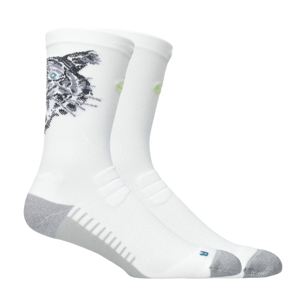 Socks ASICS Performance Run Crew Logo Socks  Brilliant White/Illuminate Yellow/F Teal 3013B346100