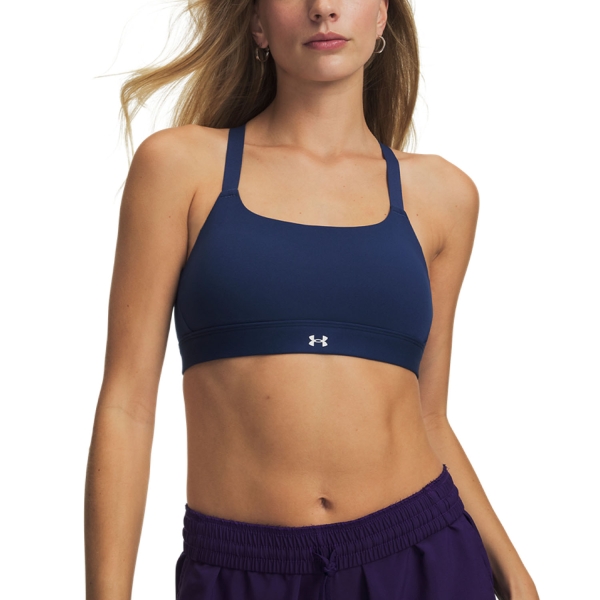 Women's Sports Bra Under Armour Effortless Mid Sports Bra  Blackout Navy/Aegean Blue 60137380997