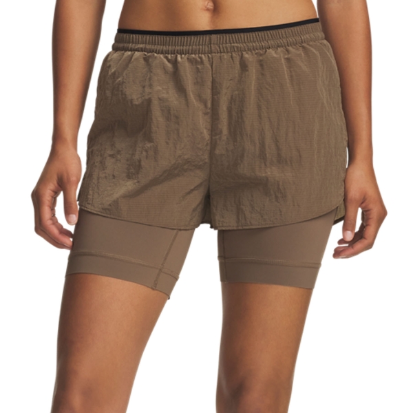 Women's Running Shorts Under Armour HB Run 2in Shorts  Desert Taupe/Reflective 60164910219