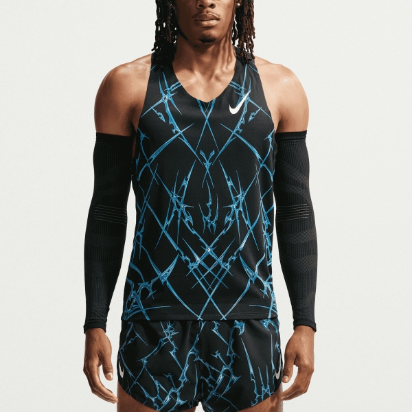 Men's Running Tank Nike DriFIT ADV AeroSwift AOP Tank  Black/White IM5358010