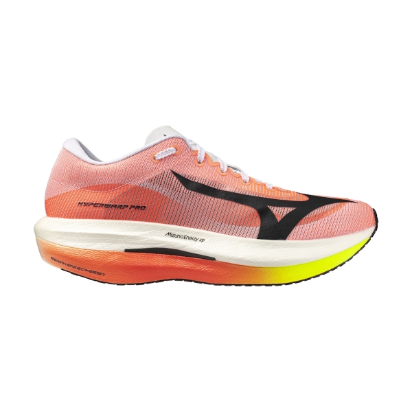 Men's Performance Running Shoes Mizuno Hyperwarp Pro  White/Black/Lava Orange J1GC267281