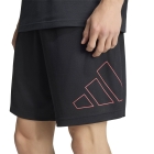 adidas Essentials Big Logo 7in Shorts - Black/Pure Turbo