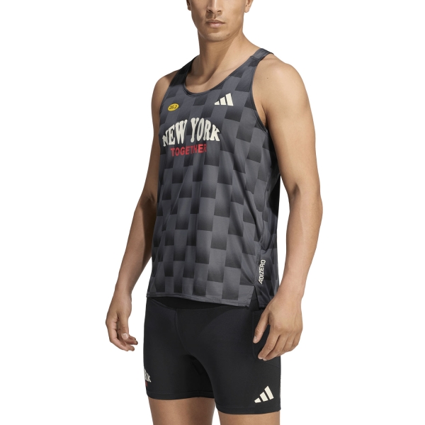 Men's Running Tank adidas ADIZERO NYC Tank  Carbon/Black KV7513