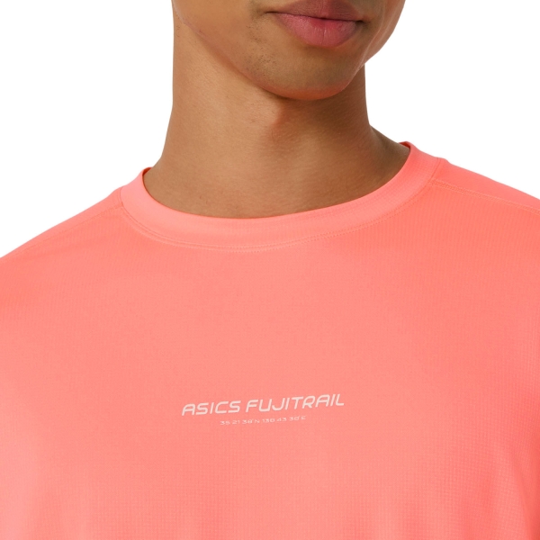 ASICS Fujitrail Logo Shirt - Sun Coral