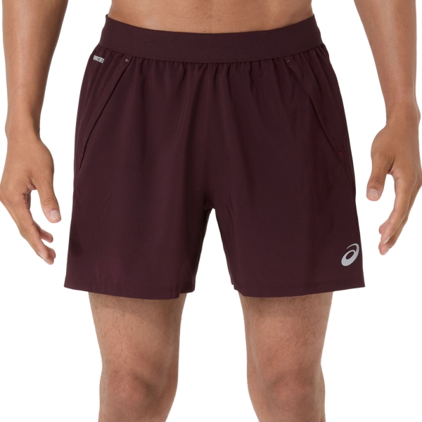 Men's Running Shorts ASICS Road Logo 5in Shorts  Dark Currant 2011D247600