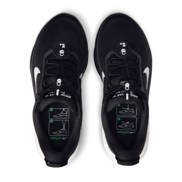 Nike Pegasus 42 EasyOn - Black/White/Dark Smoke Grey