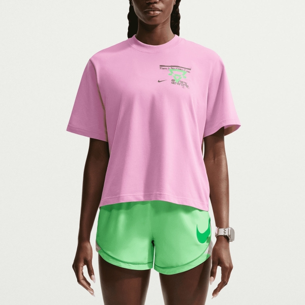 Women's Sportswear T-Shirt Nike DriFIT Swift Graphic TShirt  Pink Rise/Illusion Green IM8893621