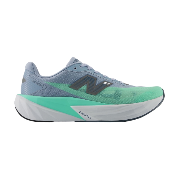 Men's Performance Running Shoes New Balance FuelCell Rebel v5  Light Arctic Grey/Bright Mint MFCX3MP