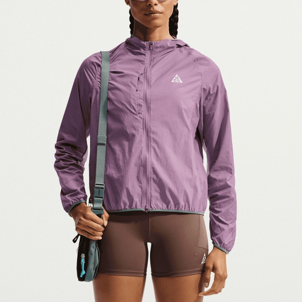 Women's Trail Running Jacket Nike ACG Aireez UV Jacket  Violet Dust/Mineral Slate/Summit White IQ8123536