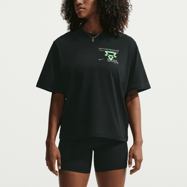 Women's Sportswear T-Shirt Nike DriFIT Swift Graphic TShirt  Black/Illusion Green IM8893010