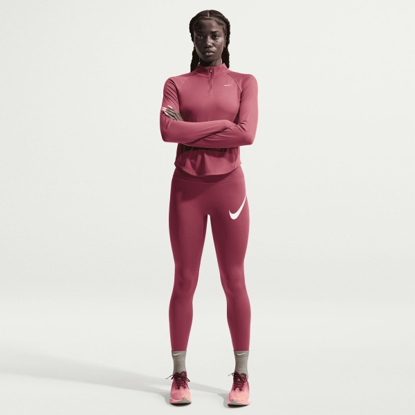 Nike Dri-FIT Tempo Swoosh 7/8 Tights - Pink Smoke/Reflective Silver/White