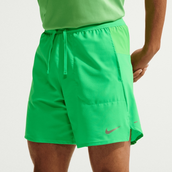 Men's Running Shorts Nike Stride 2 in 1 7in Shorts  Green Spark/Reflective Silver IF2036329