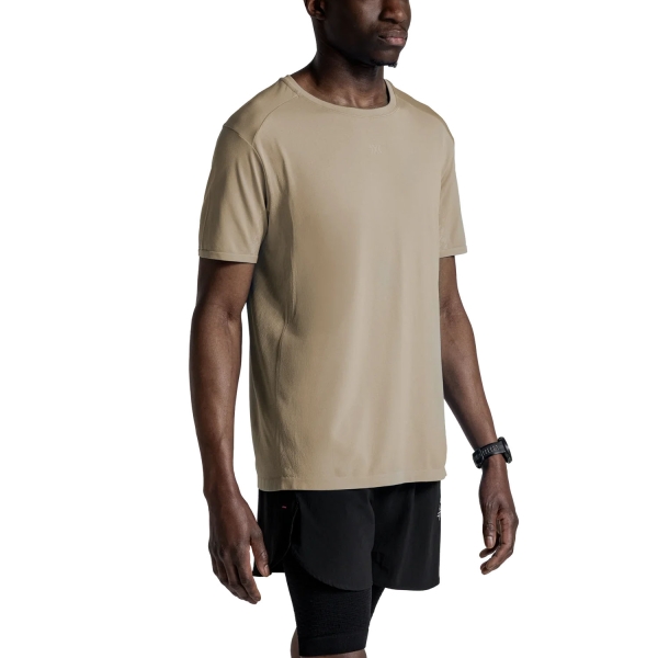 Men's  Short Sleeve Trail Running Shirts XBionic Xceed Run Discover TShirt  Sand R2AAS26MM100