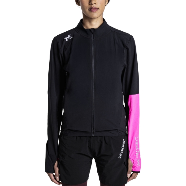 Women's Trail Running Jacket XBionic CoreFusion Jacket  X Black/Fluo Pink RJJAW26WB101