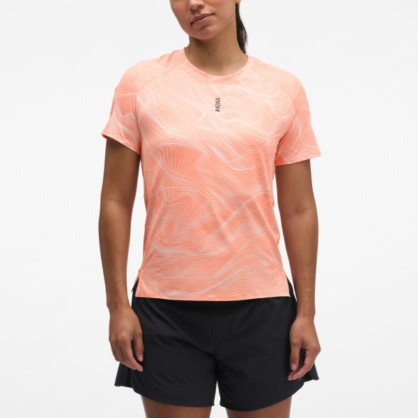 Women's Running T-Shirts Hoka EveryRun TShirt  Sunstone PRT 1182015STNP