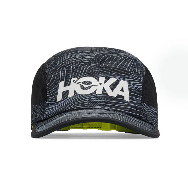 Hats & Visors Hoka Rundown Printed Cap  Black/White PRT 1186871BLCKW