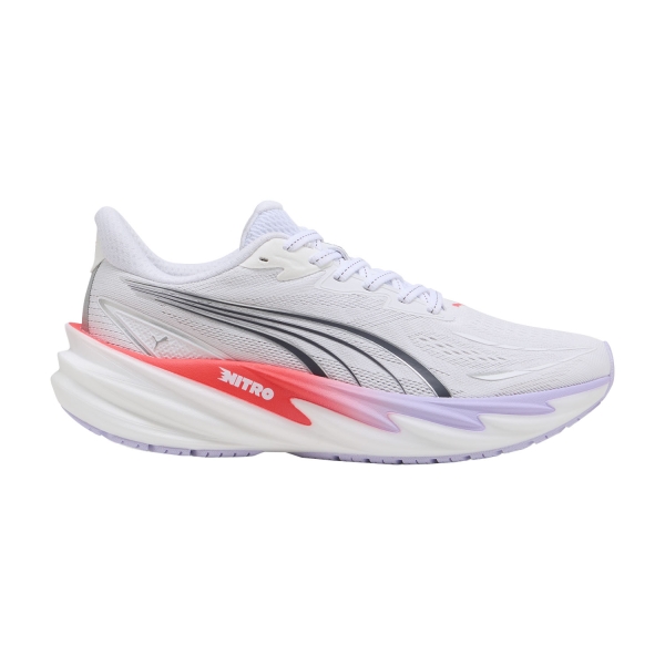 Women's Neutral Running Shoes Puma Velocity NITRO 5  White/Ultra Red/Light Lavender 31294505