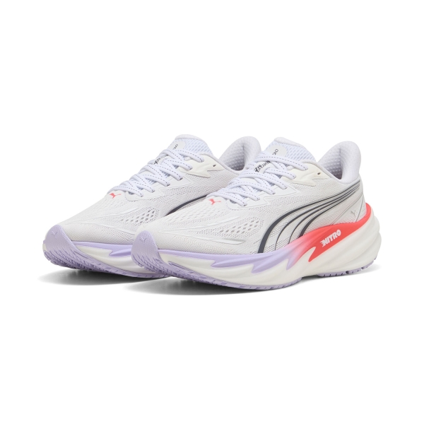 Puma Velocity NITRO 5 - White/Ultra Red/Light Lavender