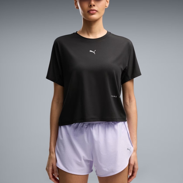 Women's Running T-Shirts Puma Brightstride CLOUDSPUN TShirt  Black 52898801
