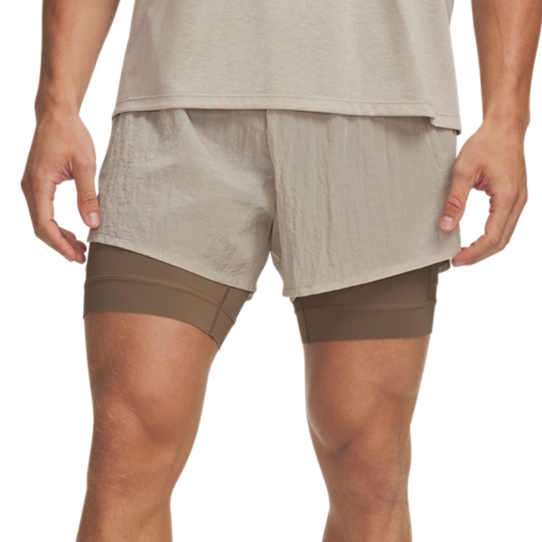 Men's Running Shorts Under Armour HB 2 in 1 4in Shorts  Highland Buff/Reflective 60164830200